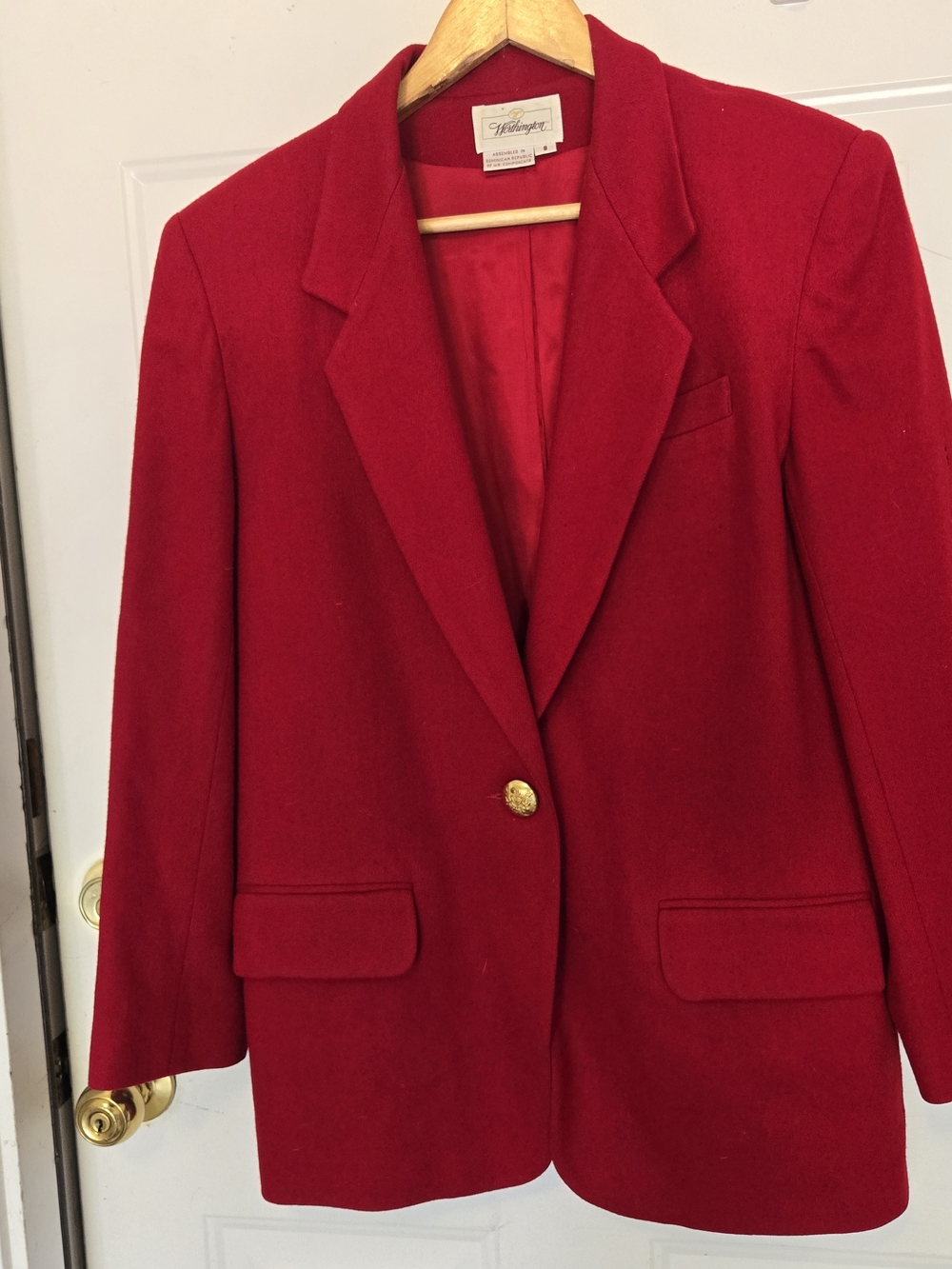 Vintage Worthington Red Academia Quiet Luxury Blazer Jacket Sizr 8
